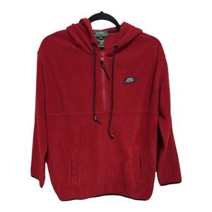 Lauren Ralph Lauren Vintage Red Hooded Pullover Sweatshirt Women's Size Small